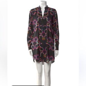 Mara Hoffman Ballerina Dress in Snakes Black Patterned Long Sleeve size L